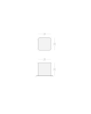 Botón de mueble en latón LANA S con dimensiones
