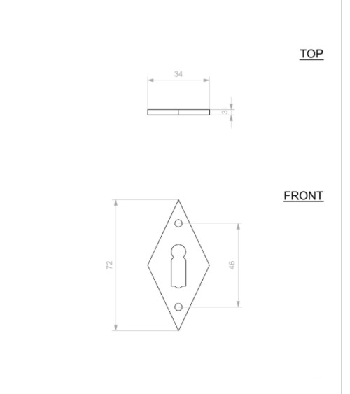 Roseta de puerta CDF llave BB E1100 - herraje de diseño