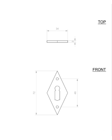 Roseta de puerta CDF llave BB E1100