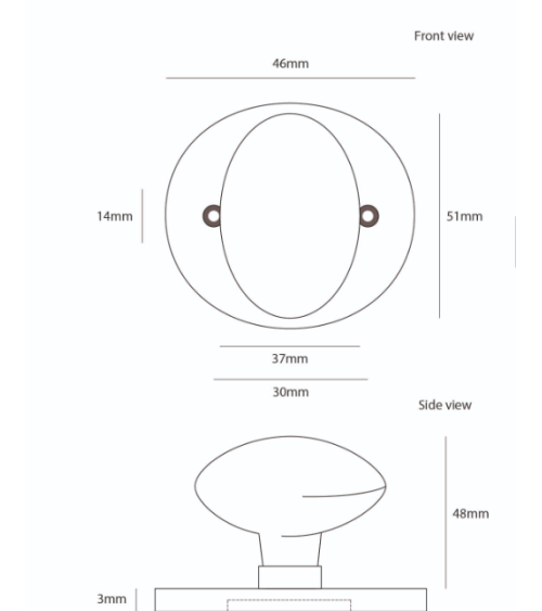 Botón de puerta oxidado de hierro 1018 - manija de diseño