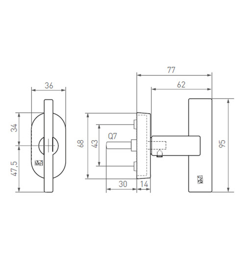 copy of Tirador de ventana BECDF en T