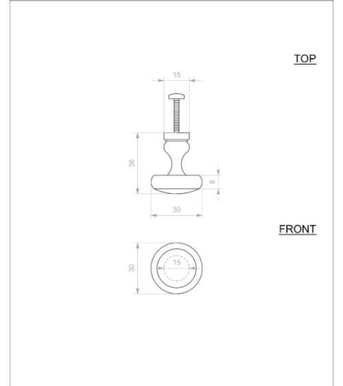 Copia del botón de mueble BT267 de hierro