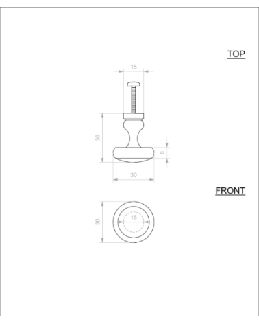Botón de mueble moderno BT304 - MillaPoignées