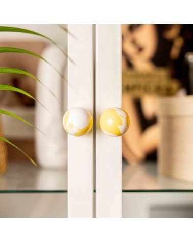 Tirador de mueble en madera de haya amarilla - tirador de diseño
