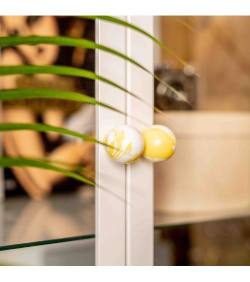 Tirador de mueble en madera de haya amarilla - tirador de diseño