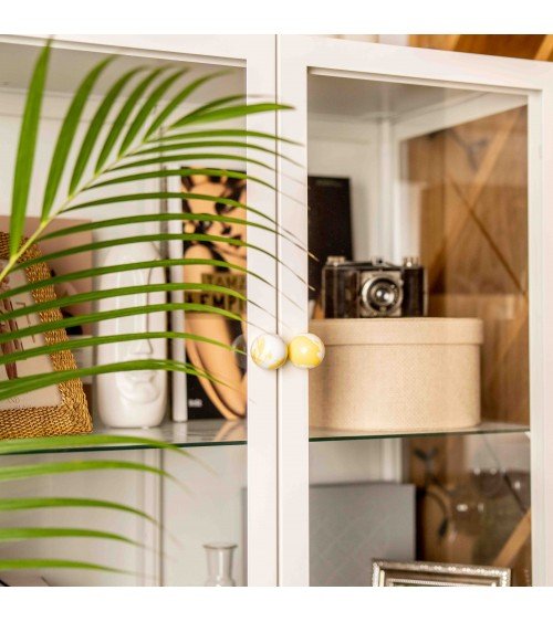 Tirador de mueble en madera de haya amarilla - tirador de diseño
