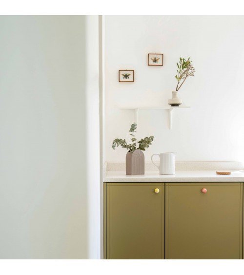 Tirador de mueble en madera de haya amarilla - tirador de diseño