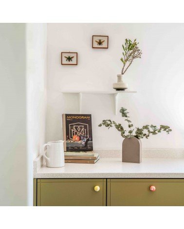 Tirador de mueble en madera de haya amarilla - tirador de diseño