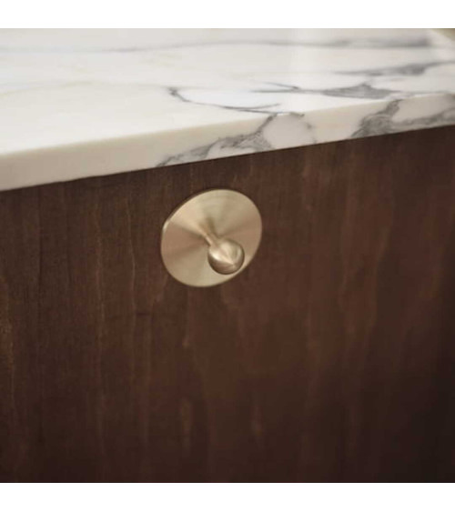 Botón de mueble en latón Boule tirador de diseño
