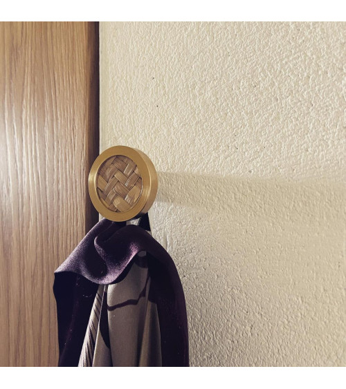Botón de mueble en latón y herbarios marinos tirador de diseño