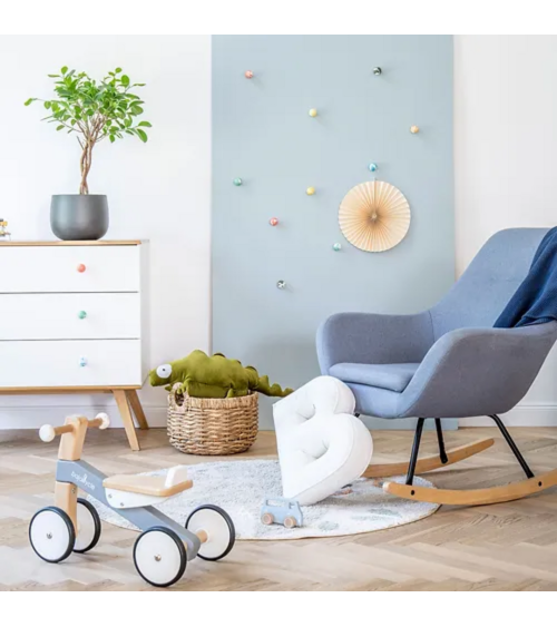 Botón de mueble en madera de haya Octopus tirador de diseño