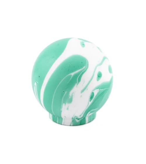 Botón de mueble de madera de haya verde intenso, tirador de diseño