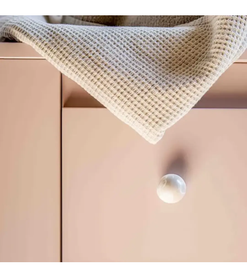 Botón de mueble de madera de haya gris, tirador de diseño