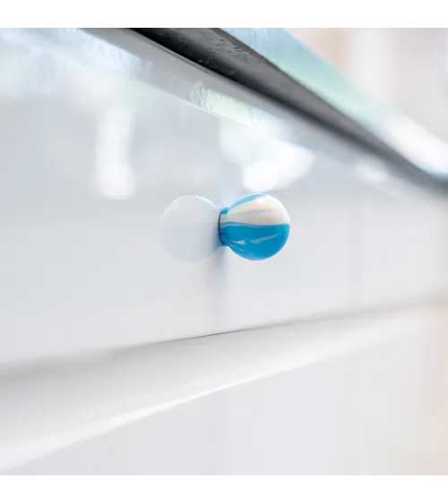 Botón de mueble de madera de haya Azul Azur tirador de diseño