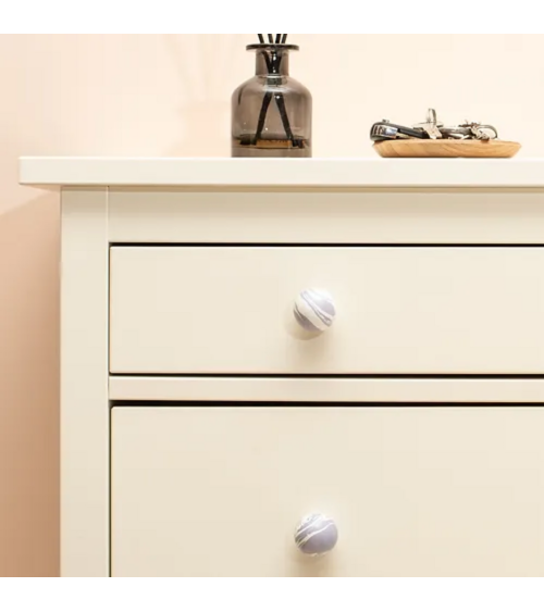 Botón de mueble de madera de haya lavanda, tirador de diseño