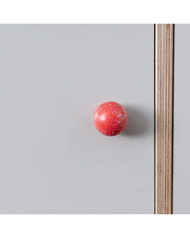 Botón de mueble de madera de haya rosa oscuro/blanco Mezcla diseño de tirador fijado en un mueble