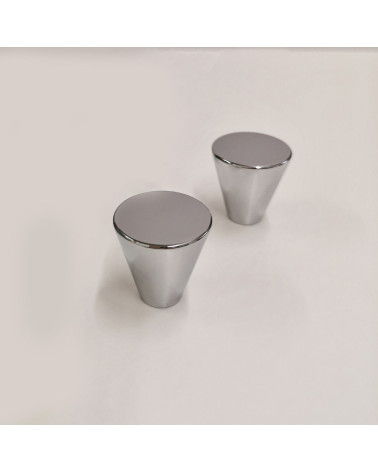 Botón de mueble cromo pulido AMBIENT tirador de diseño vista inclinada