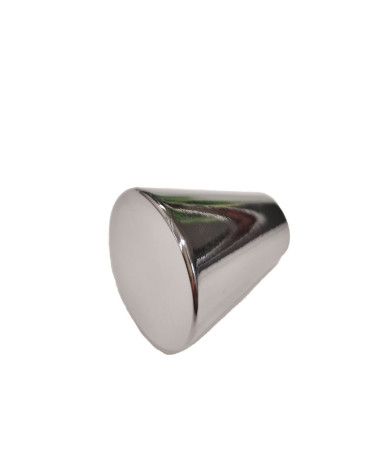 Botón de mueble cromo pulido AMBIENT tirador de diseño sobre una superficie blanca