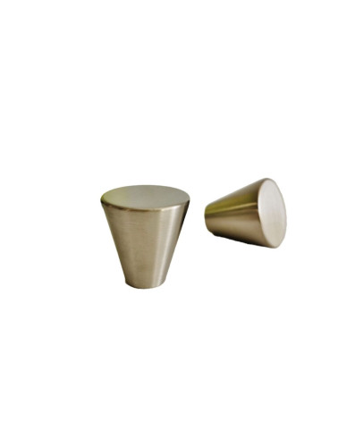 Botón de mueble color acero inoxidable AMBIENT tirador de diseño sobre fondo blanco