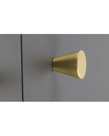 Botón de mueble oro mate AMBIENT tirador de diseño vista lateral