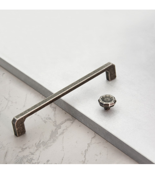 Tirador de mueble plata envejecida CAMPANA diseño