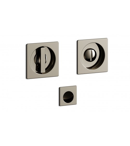 Tirador de puerta níquel lacado empotrado con la cerradura, para puerta corredera, MANDELLI 1108TN/S - tirador de diseño