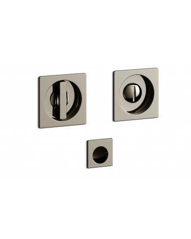 Tirador de puerta níquel lacado empotrado con la cerradura, para puerta corredera, MANDELLI 1108TN/S - tirador de diseño