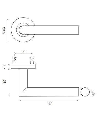 Tirador de puerta ALTESSE color inox PVD, Grado 3 uso intensivo