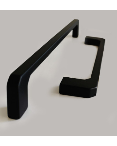 Tirador de mueble negro CAMPANA diseño decorativo vista de cerca