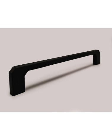Tirador de mueble negro CAMPANA diseño decorativo ligeramente en diagonal