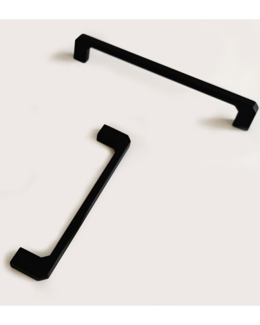 Tirador de mueble negro CAMPANA diseño decorativo vista desde arriba