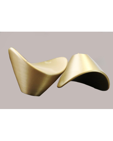 Tirador de mueble dorado mate DIUNA diseño decorativo vista frontal
