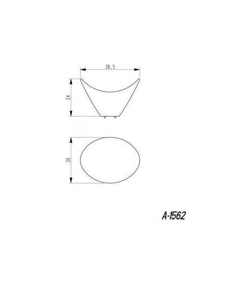 Botón de mueble cromo satinado DIUNA tirador de diseño