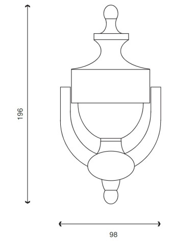 Aldaba de puerta de diseño VICTORIAN