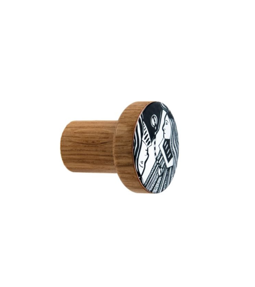 Colgador de pared de madera esmaltada COSMOS