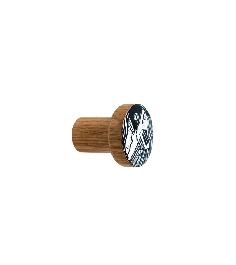 Colgador de pared de madera esmaltada COSMOS
