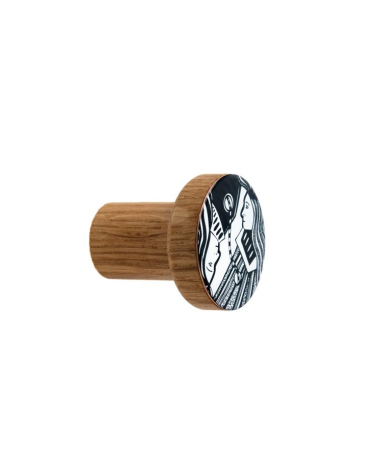 Colgador de pared de madera esmaltada COSMOS