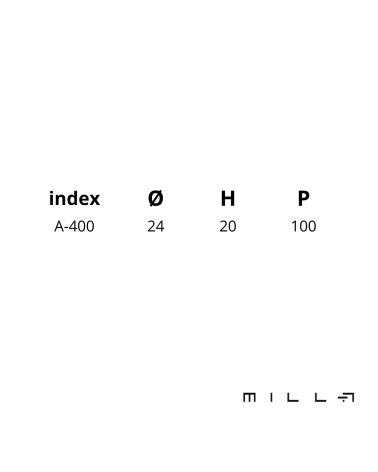 Botón de mueble SYDNEY con dimensiones