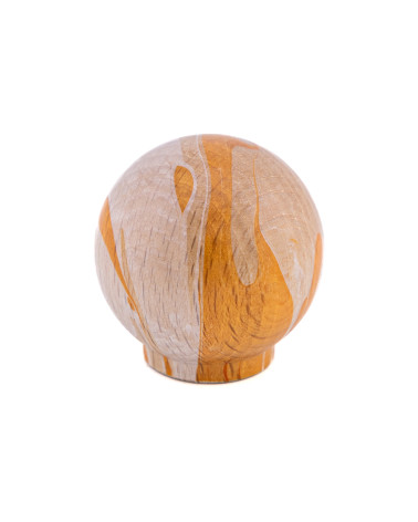 Botón de mueble de madera de haya naranja Ebru