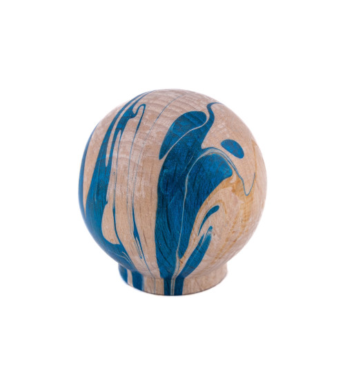 Botón de mueble en madera de haya Azur Chino Ebru