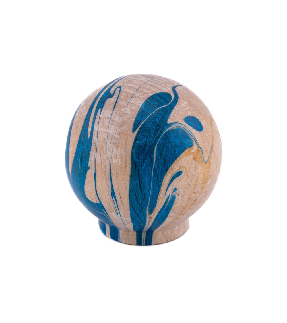 Botón de mueble en madera de haya Azur Chino Ebru