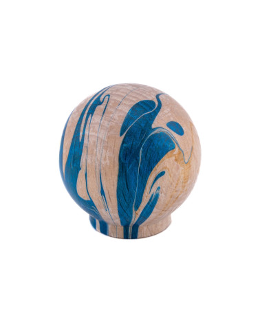 Botón de mueble en madera de haya Azur Chino Ebru