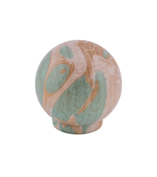 Botón de mueble en madera de haya Aqua Ebru