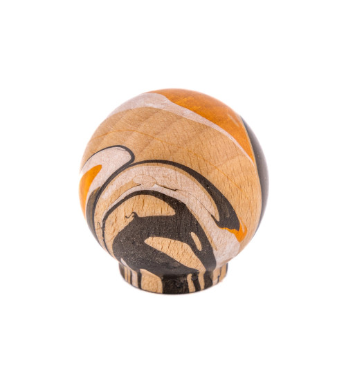 Botón de mueble en madera de haya Naranja Expresso Ebru