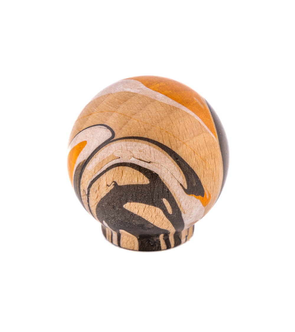 Botón de mueble en madera de haya Naranja Expresso Ebru