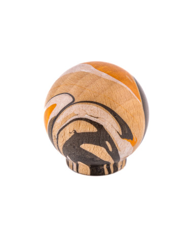 Botón de mueble en madera de haya Naranja Expresso Ebru