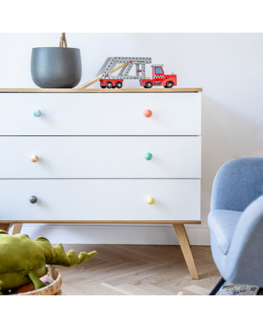 Botón de mueble de madera de haya El paraíso de las calabazas Ebru