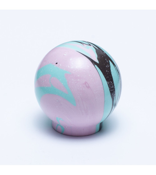 Botón de mueble de madera de haya Funky Negro Ebru