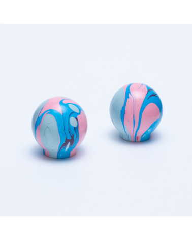 Botón de mueble de madera de haya Rayons roses électriques Ebru