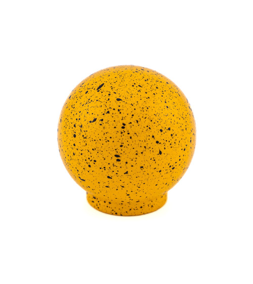 Pomo de mueble en madera de haya amarillo y negro Mezcla